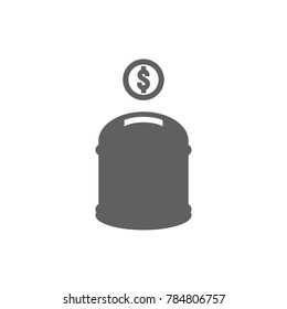 Piggy bank icon vector