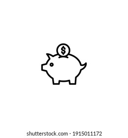 Piggy Bank icon vector for computer, web and mobile app 