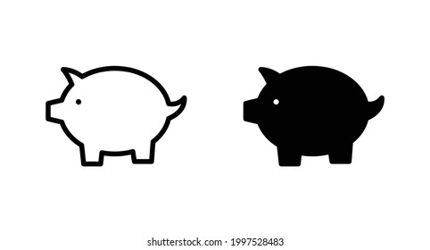 Piggy Bank icon vector for computer, web and mobile app 