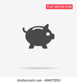 Piggy bank icon. Vector concept illustration for design.