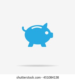 Piggy bank icon. Vector concept illustration for design.
