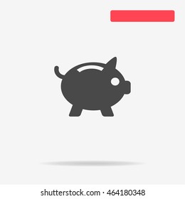 Piggy bank icon. Vector concept illustration for design.