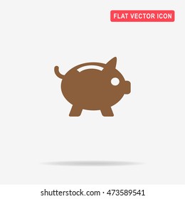 Piggy bank icon. Vector concept illustration for design.