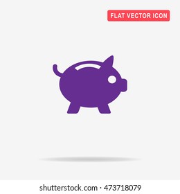 Piggy bank icon. Vector concept illustration for design.