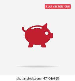 Piggy bank icon. Vector concept illustration for design.