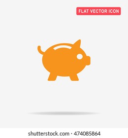 Piggy bank icon. Vector concept illustration for design.