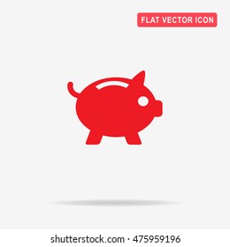 Piggy bank icon. Vector concept illustration for design.
