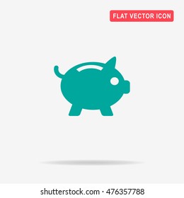 Piggy bank icon. Vector concept illustration for design.