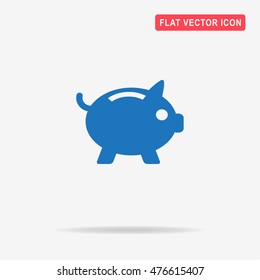 Piggy bank icon. Vector concept illustration for design.