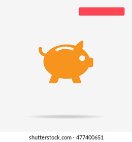 Piggy bank icon. Vector concept illustration for design.