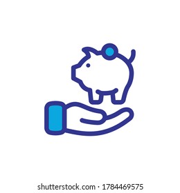 piggy bank icon vector design trendy
