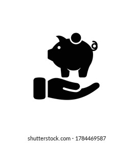 piggy bank icon vector design trendy