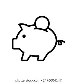 piggy bank icon vector design template simple and clean