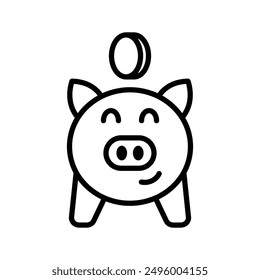 piggy bank icon vector design template simple and clean