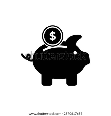 piggy bank icon vector design template