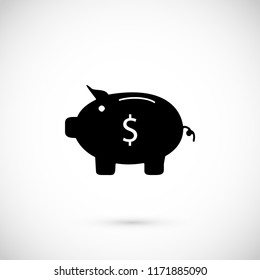 Piggy bank icon, Vector EPS 10 illustration style