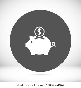 piggy bank icon vector eps 10