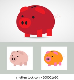 Piggy bank icon, Vector EPS 10.