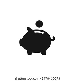 Piggy bank icon vector. EPS 10 editable vector