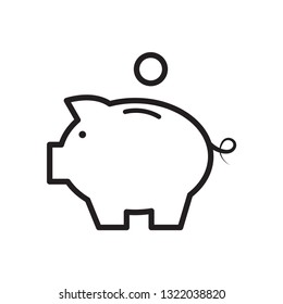 Piggy Bank icon vector flat style trendy