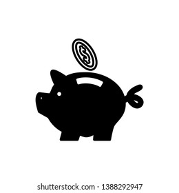 piggy bank icon vector flat style
