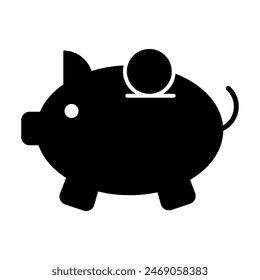 Piggy bank icon. vector flat simple trendy style illustration for web and app on white background..eps