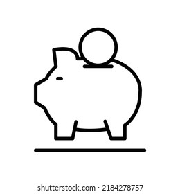 Piggy bank icon, vector format