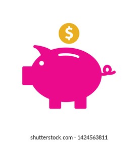 Piggy bank icon vector illustration