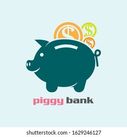 Piggy Bank icon vector illustration logo template for many purpose