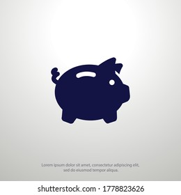 piggy bank icon. Vector illustration EPS 10.