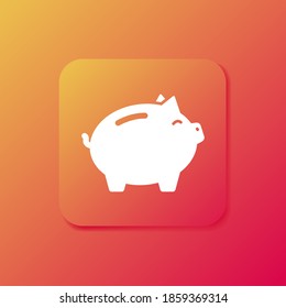 piggy bank icon. Vector illustration EPS 10.
