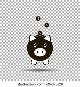 Piggy bank icon vector illustration