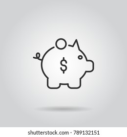 piggy bank icon vector illustration