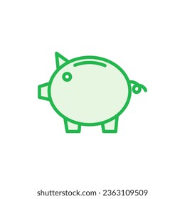 Piggy bank icon vector. piggy money icon
