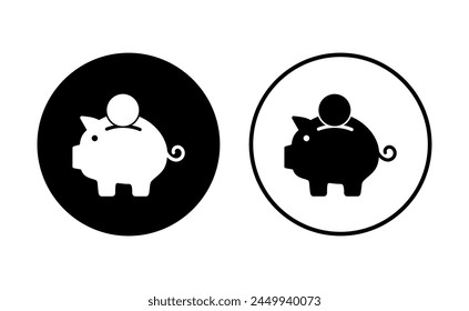 Piggy bank icon vector. piggy money icon