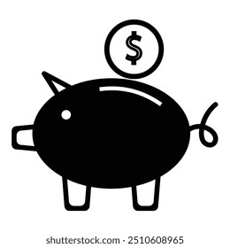 Piggy bank icon vector. piggy money icon. design eps 10
