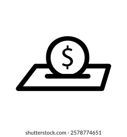 Piggy bank icon vector. piggy money icon