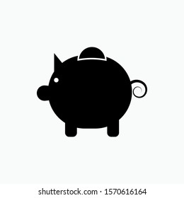 Piggy Bank Icon - Vector, Sign and Symbol for Design, Presentation, Website or Apps Elements.