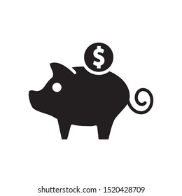 piggy bank icon vector symbol template