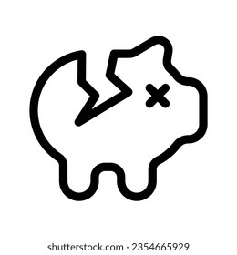 Piggy Bank Icon Vector Symbol Design Illustration