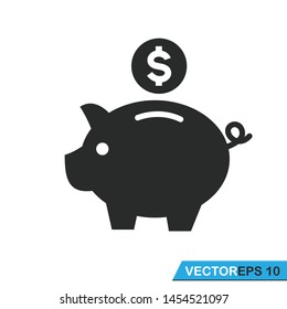Piggy Bank Icon Vector Template