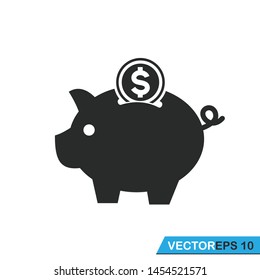 Piggy Bank Icon Vector Template