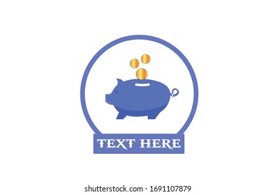 piggy bank icon vector template