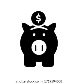 piggy bank icon vector template