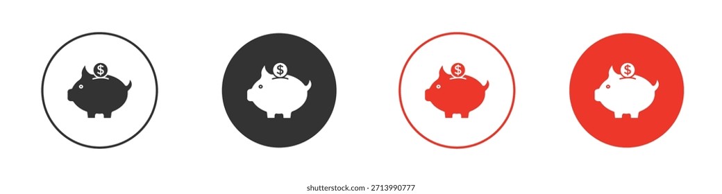 ícone Piggy bank. web vetor design