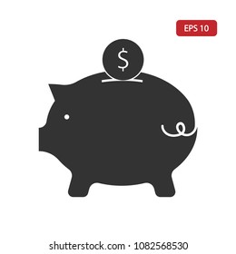 Piggy bank icon.Investment  vector.Finance sign isolated on white background.Simple piggy bank  illustration for web and mobile platforms.