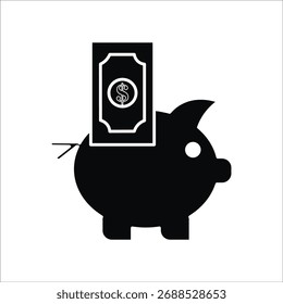 Iconos de la hucha. Vector sólido simple