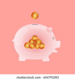 Piggy bank icon,save money concept