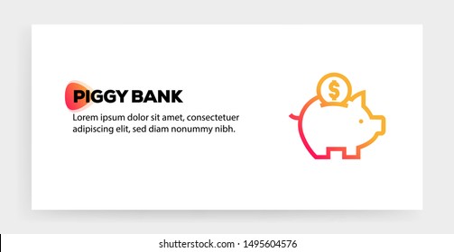 PIGGY BANK AND ILLUSTRATION ICON CONCEPT