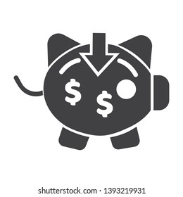 piggy bank or income perfect icon. perfect pixel vector icon for your website or mobile apps.